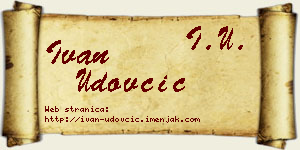 Ivan Udovčić vizit kartica